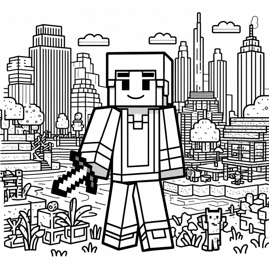 Minecraft de colorat p7