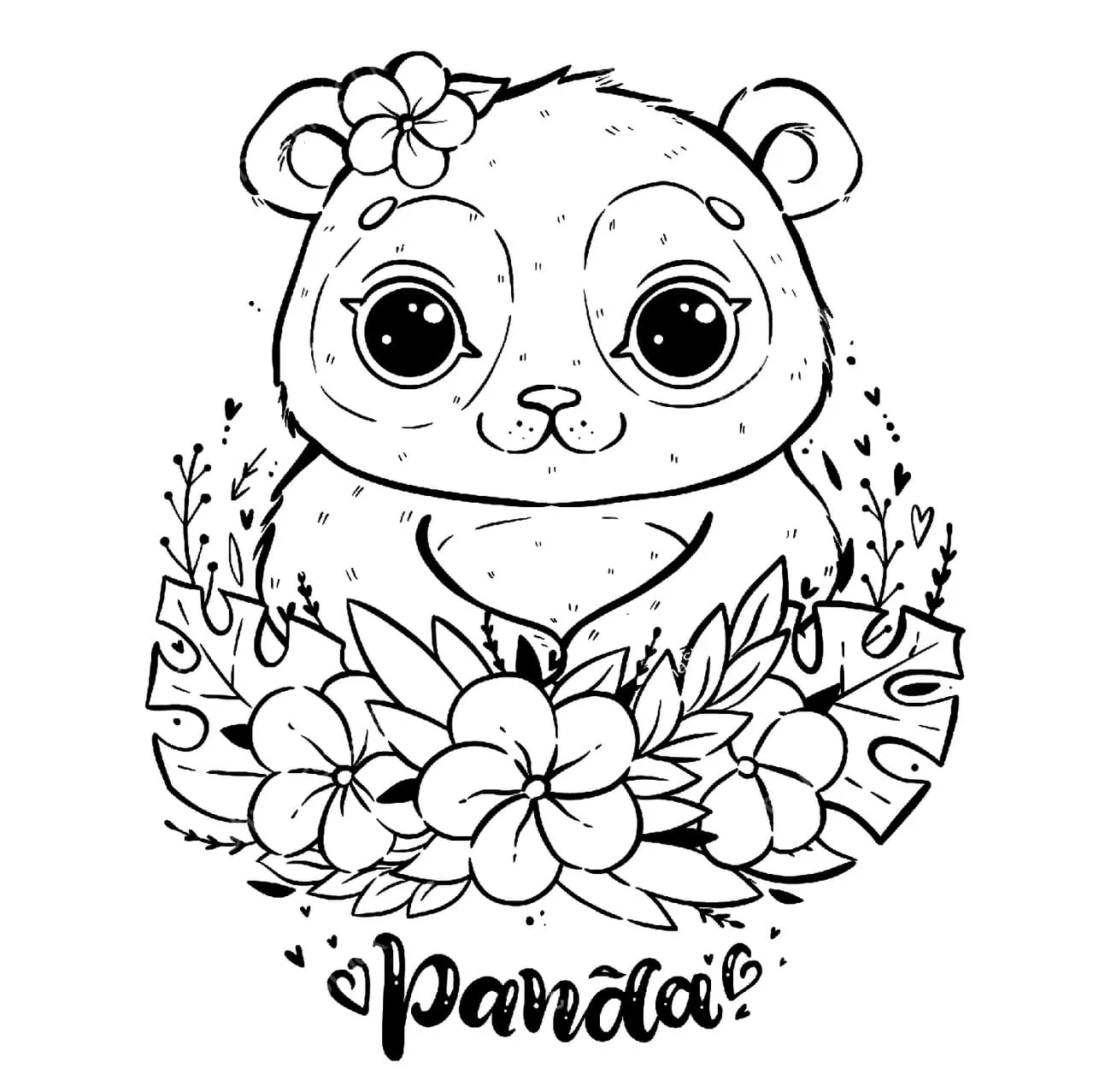 Fișă cu ursul panda de colorat p24
