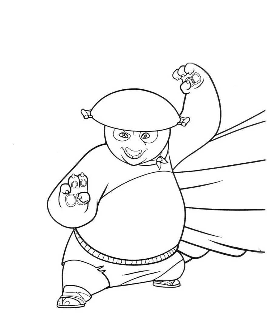 Fișă cu ursul panda de colorat p60