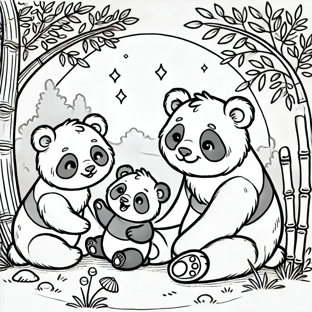 Fișă cu ursul panda de colorat p12