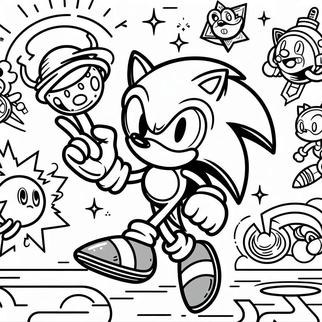 Sonic de colorat p17