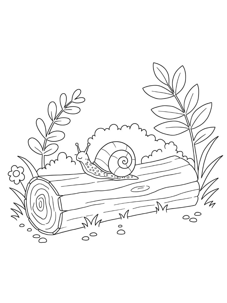 Fișă cu melc de colorat p16