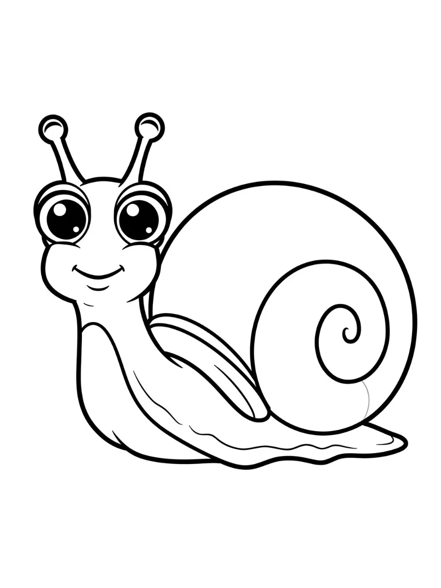 Fișă cu melc de colorat p8