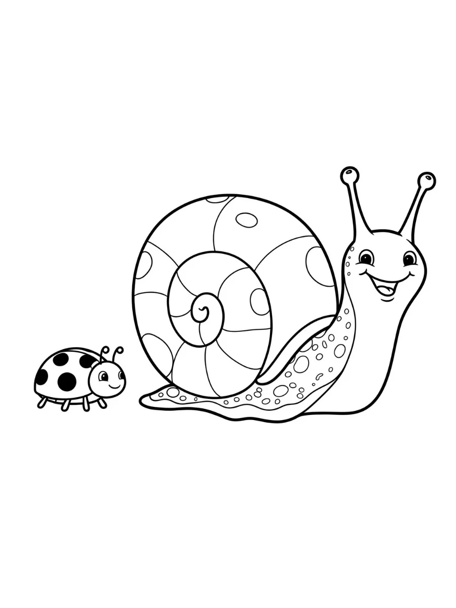 Fișă cu melc de colorat p9