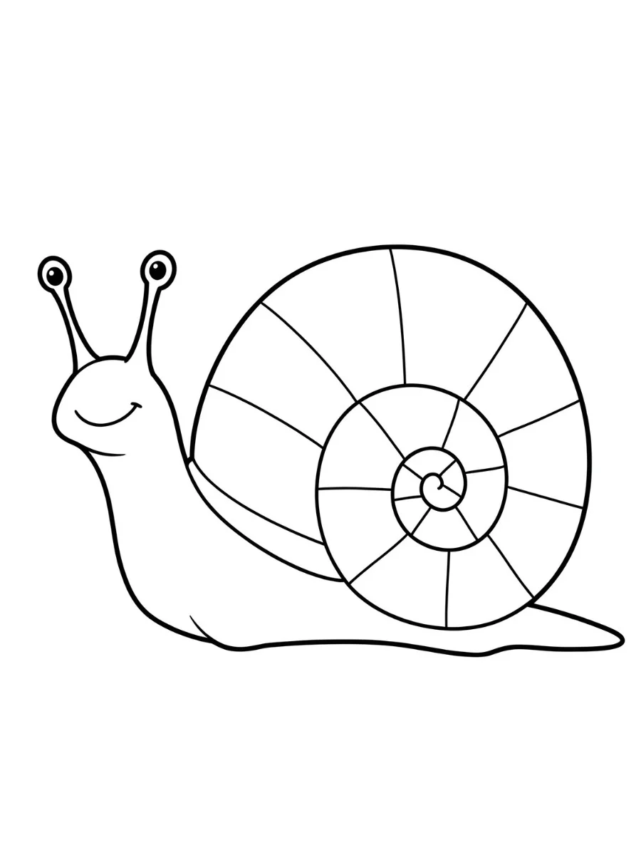 Fișă cu melc de colorat p3
