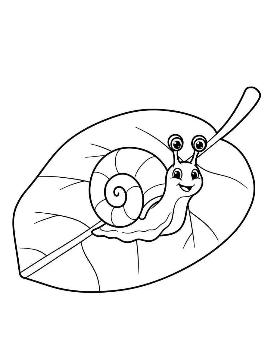 Fișă cu melc de colorat p11