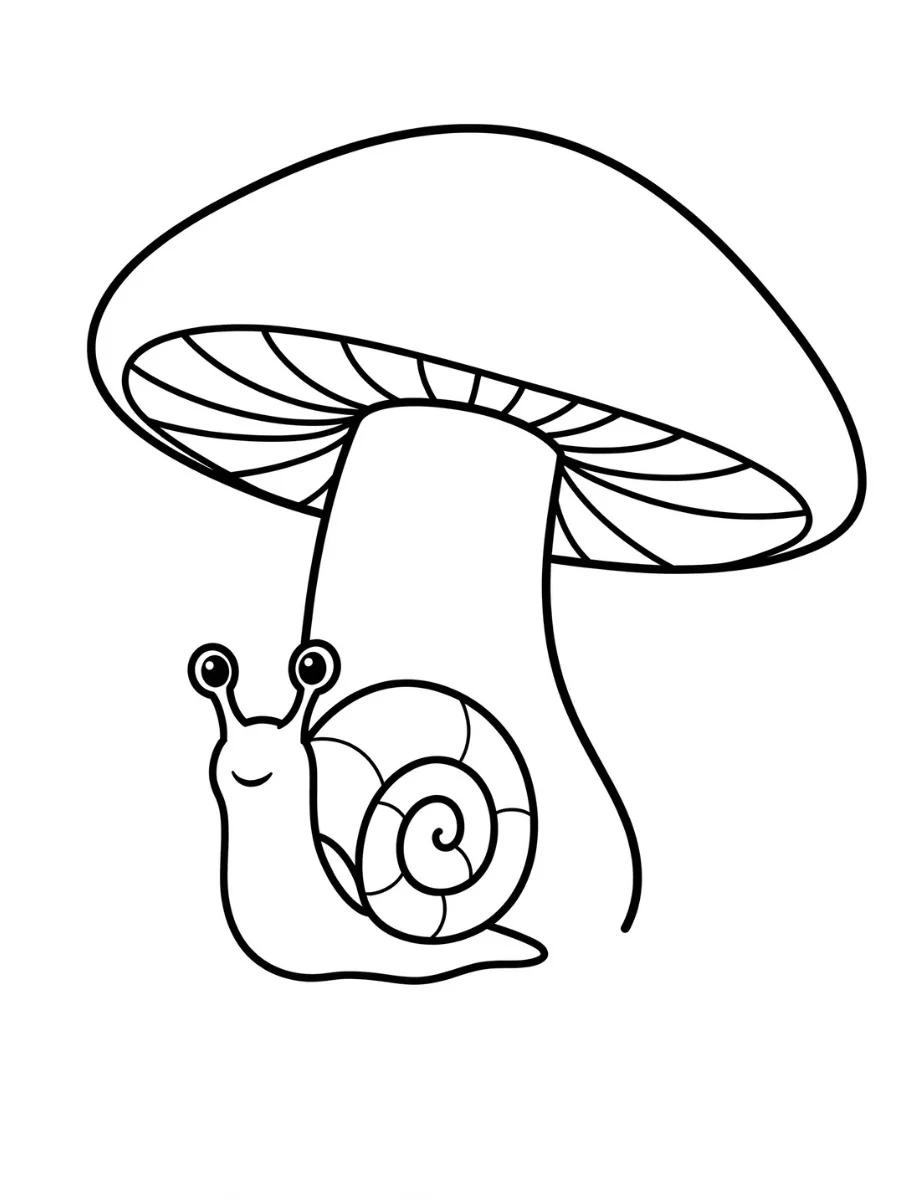 Fișă cu melc de colorat p4
