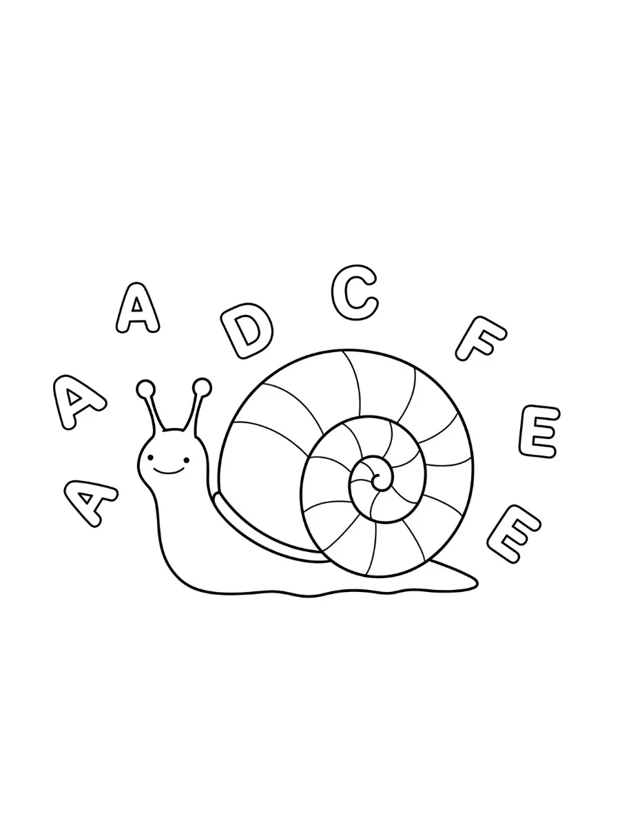 Fișă cu melc de colorat p23