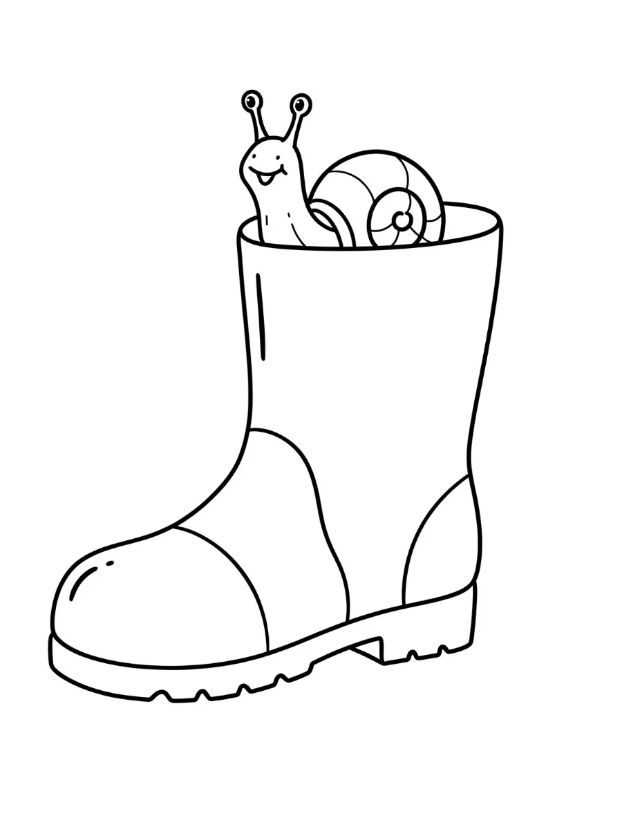 Fișă cu melc de colorat p0