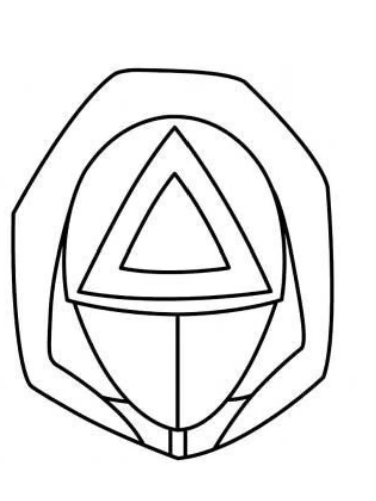 Fișă cu Squid Game de colorat p18