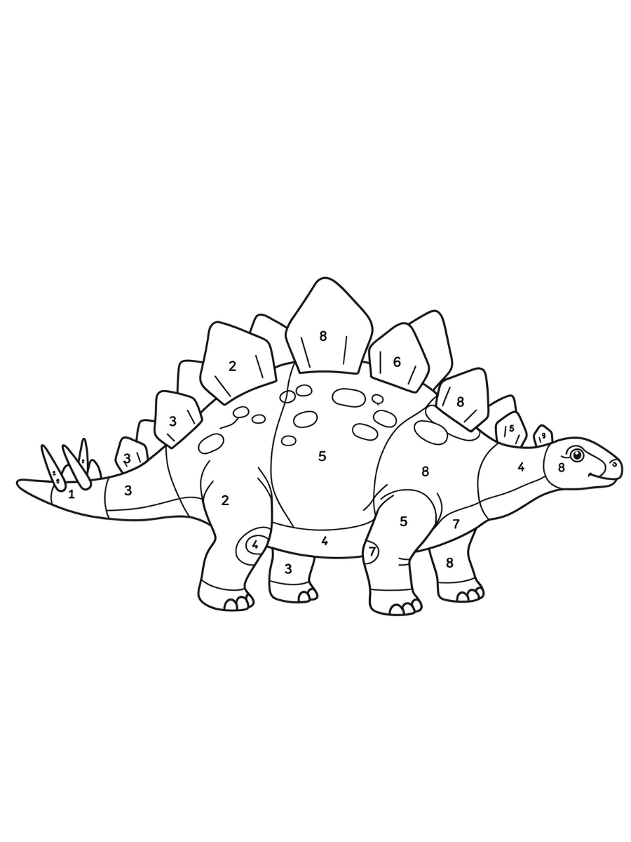Fișă cu dinozaur de colorat p9