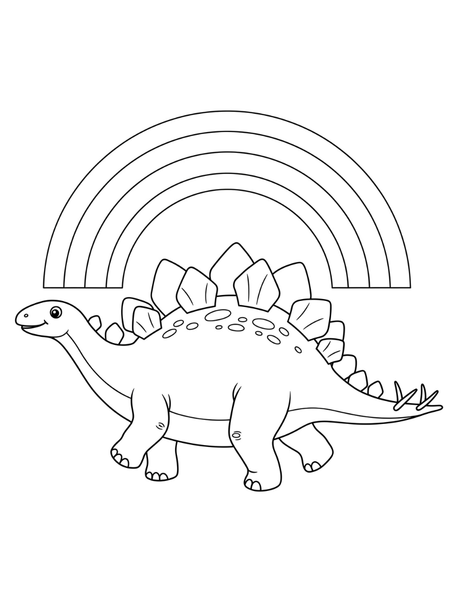 Fișă cu dinozaur de colorat p12