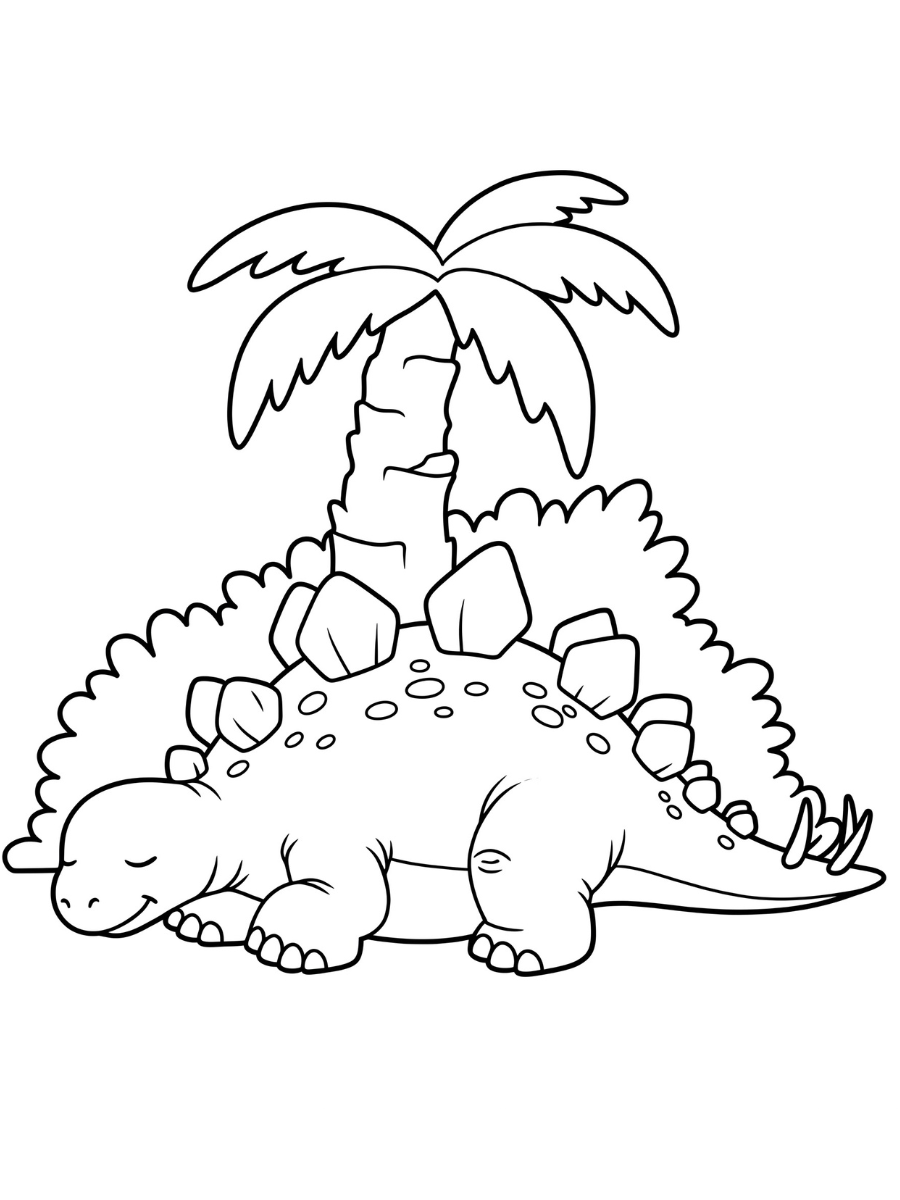 Fișă cu dinozaur de colorat p16