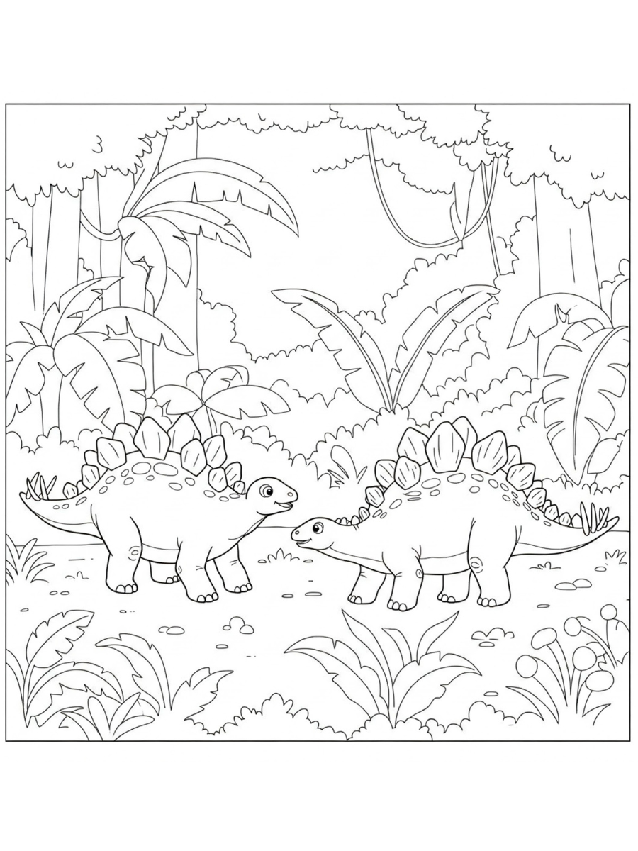 Fișă cu dinozaur de colorat p18