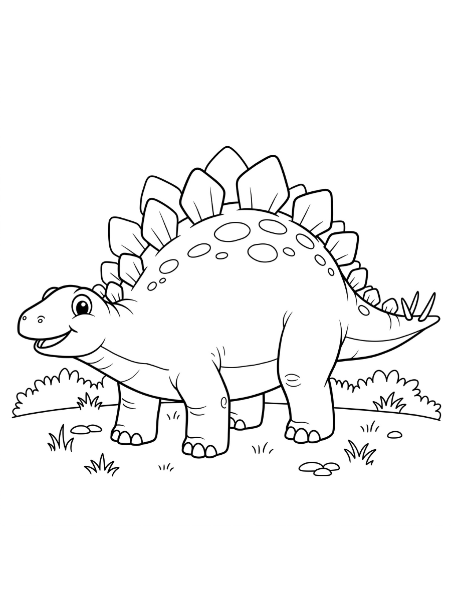 Fișă cu dinozaur de colorat p21