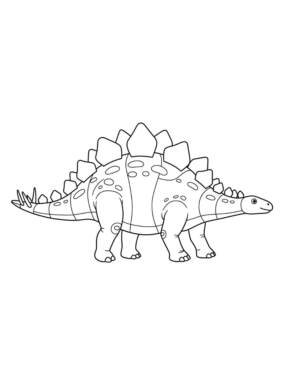 Fișă cu dinozaur de colorat p23