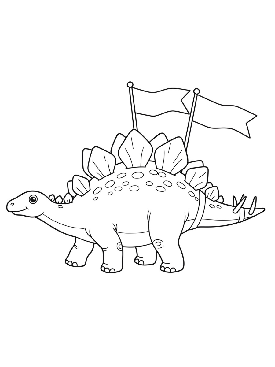 Fișă cu dinozaur de colorat p5