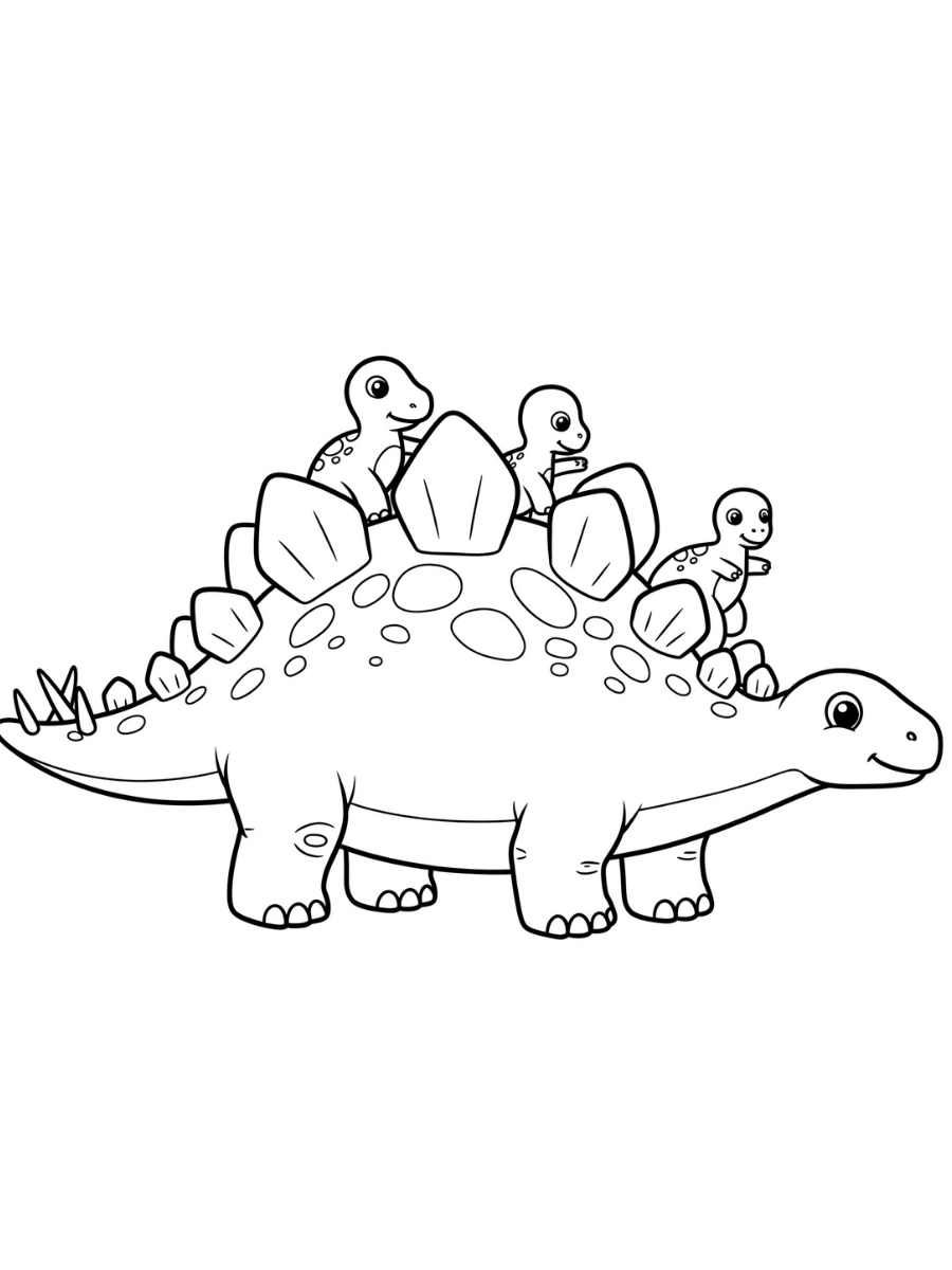 Fișă cu dinozaur de colorat p6