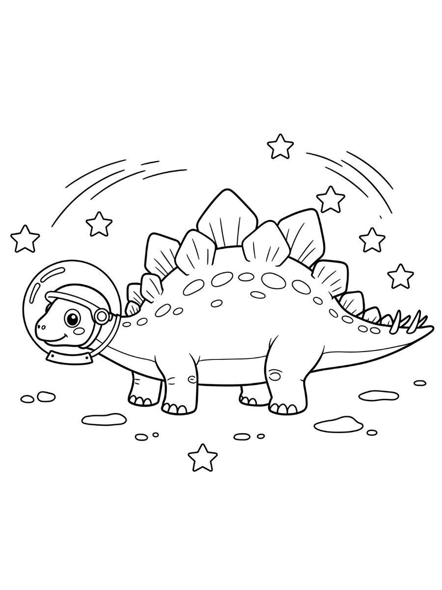 Fișă cu dinozaur de colorat p7