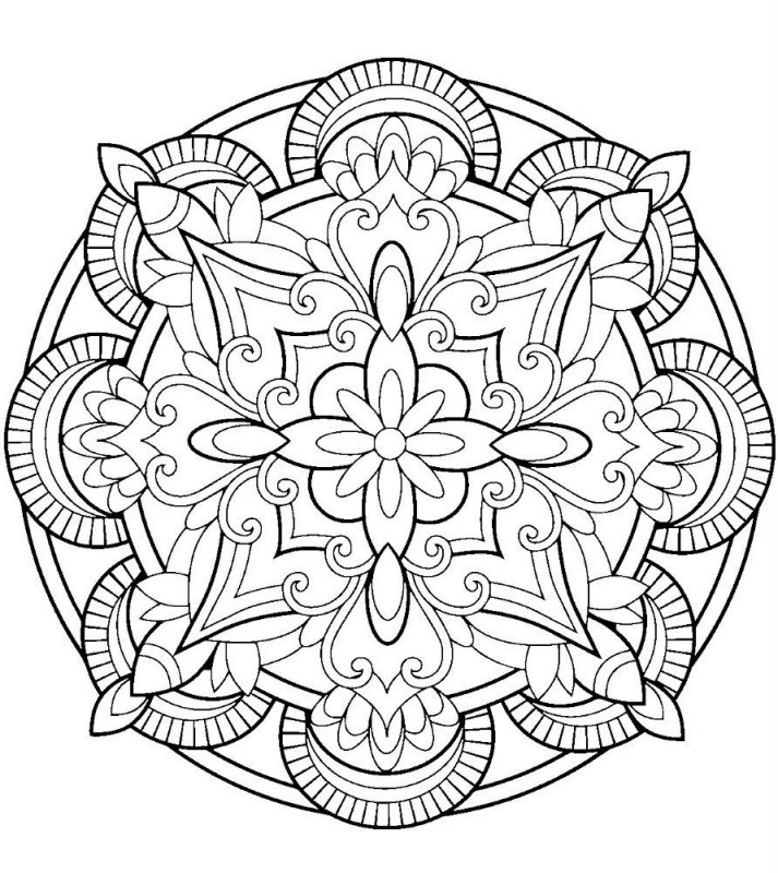 Fisă de colorat cu Mandale de colorat p12