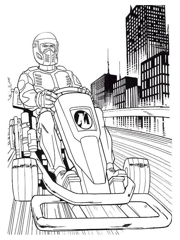 Fisă de colorat cu Action man de colorat p10