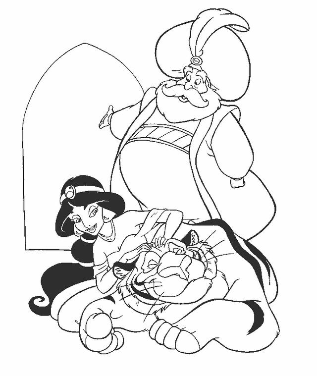 Fisă de colorat cu Aladin de colorat p11