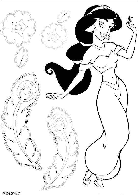 Fisă de colorat cu Aladin de colorat p42