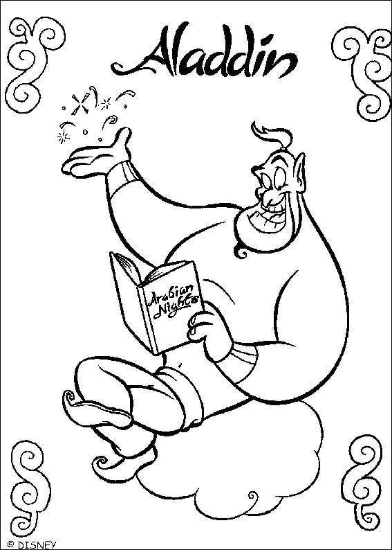 Fisă de colorat cu Aladin de colorat p46