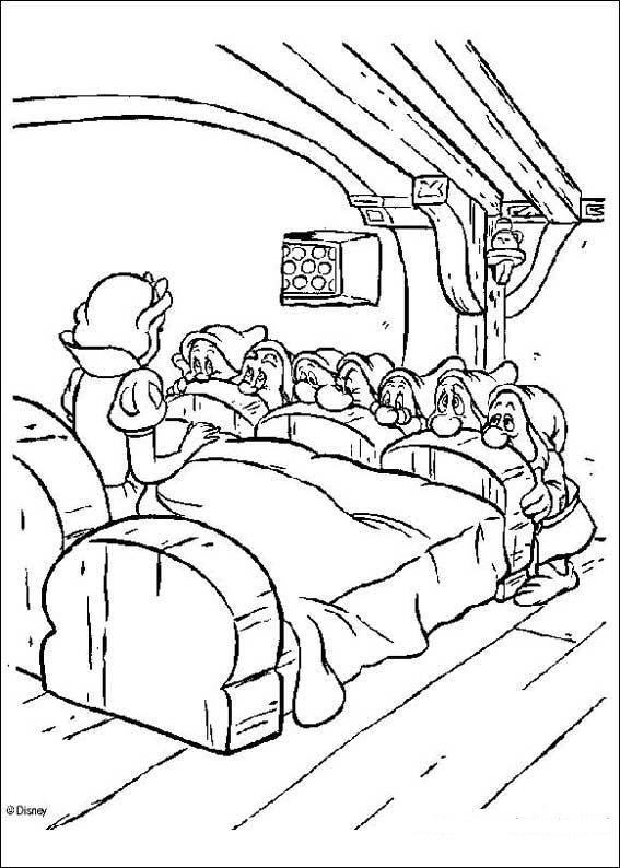 Fisă de colorat cu Alba ca zapada de colorat p05