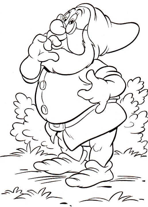 Fisă de colorat cu Alba ca zapada de colorat p07