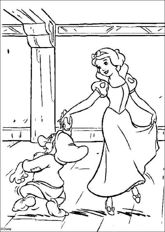 Fisă de colorat cu Alba ca zapada de colorat p25