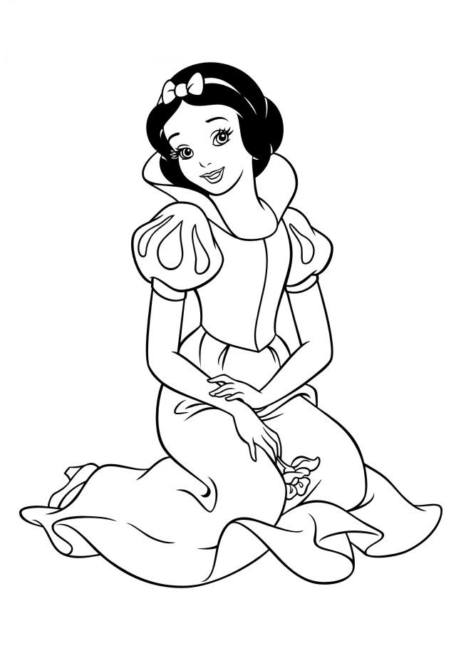 Fisă de colorat cu Alba ca zapada de colorat p37