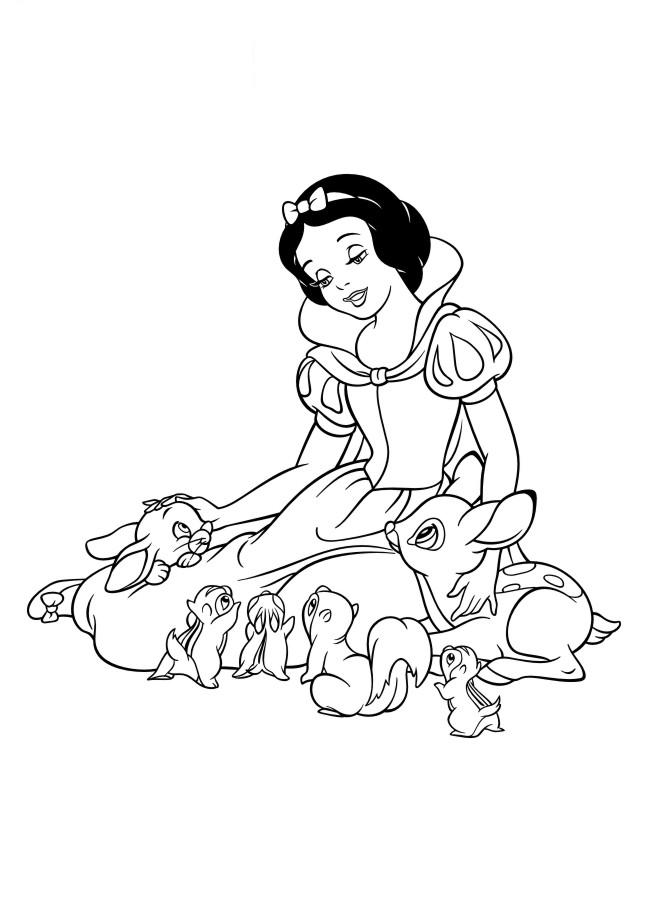 Fisă de colorat cu Alba ca zapada de colorat p39