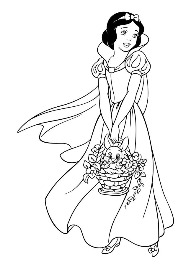 Fisă de colorat cu Alba ca zapada de colorat p40