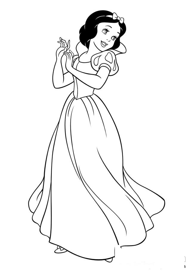 Fisă de colorat cu Alba ca zapada de colorat p41