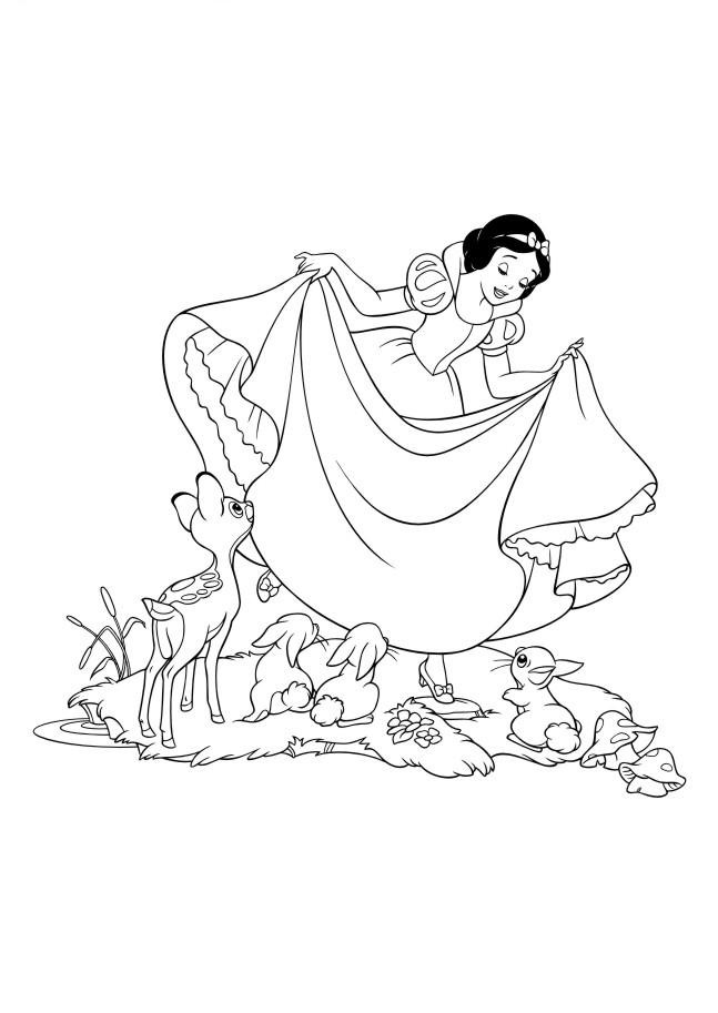 Fisă de colorat cu Alba ca zapada de colorat p45