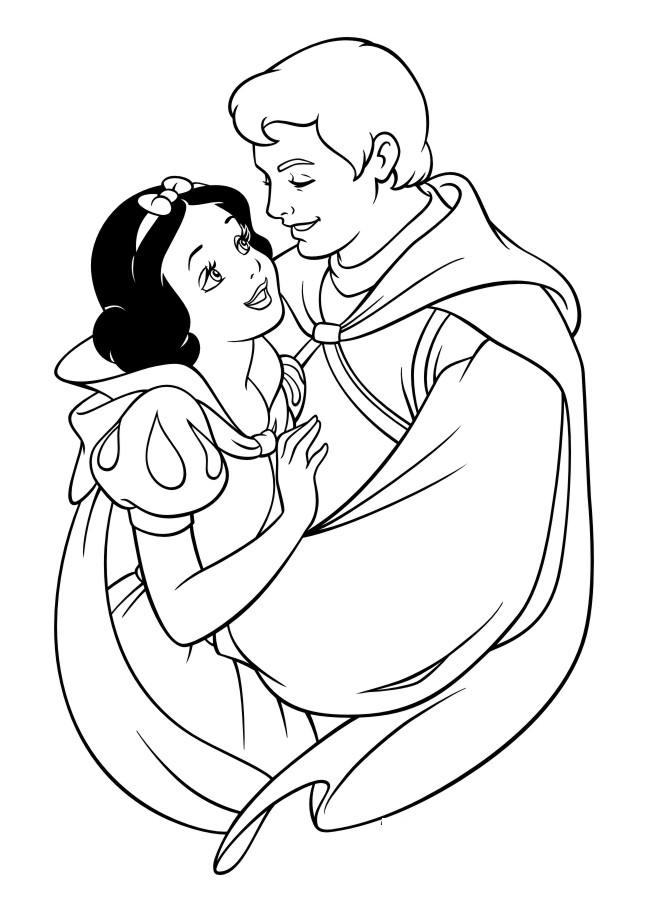 Fisă de colorat cu Alba ca zapada de colorat p46