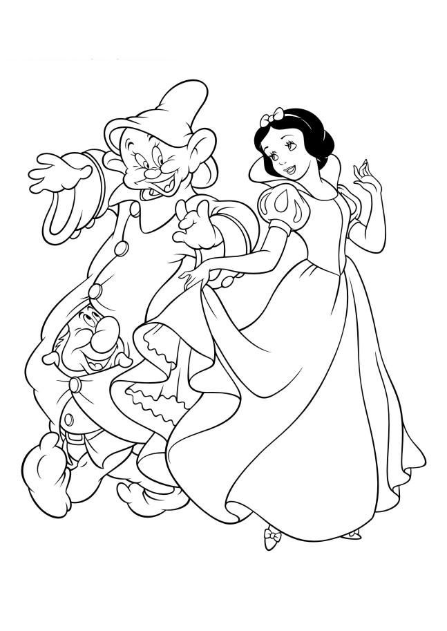 Fisă de colorat cu Alba ca zapada de colorat p49