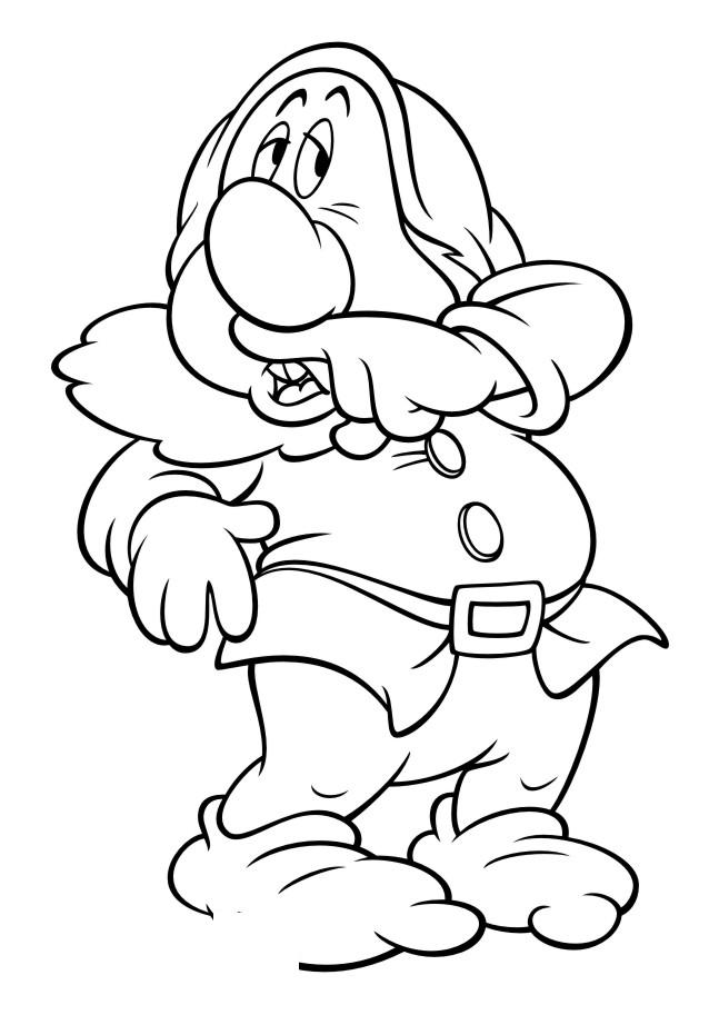 Fisă de colorat cu Alba ca zapada de colorat p52