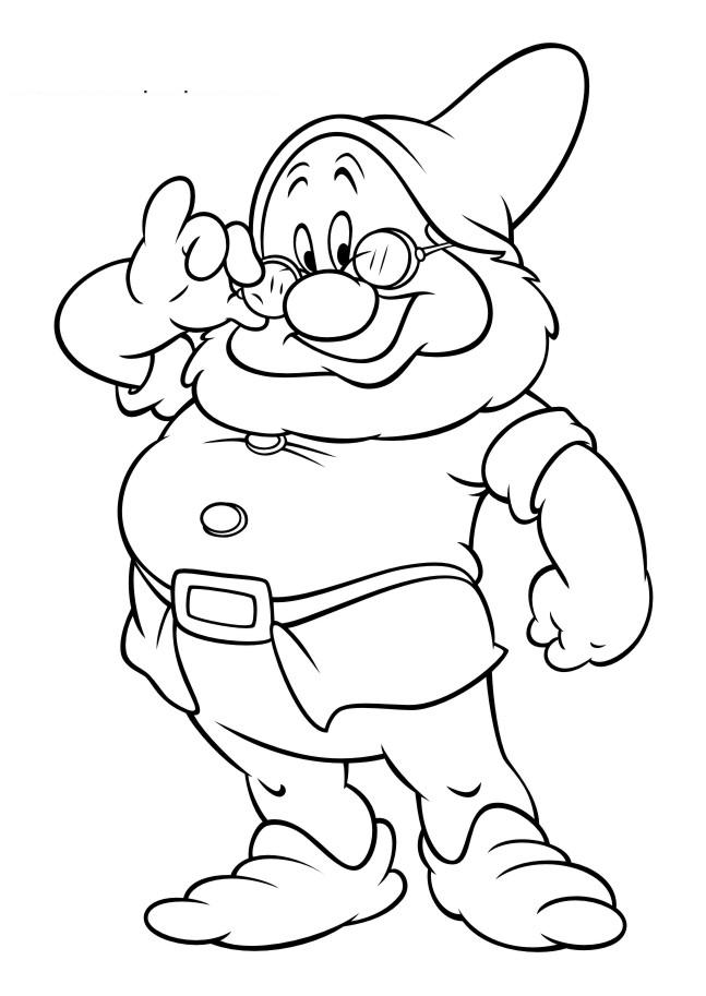 Fisă de colorat cu Alba ca zapada de colorat p53