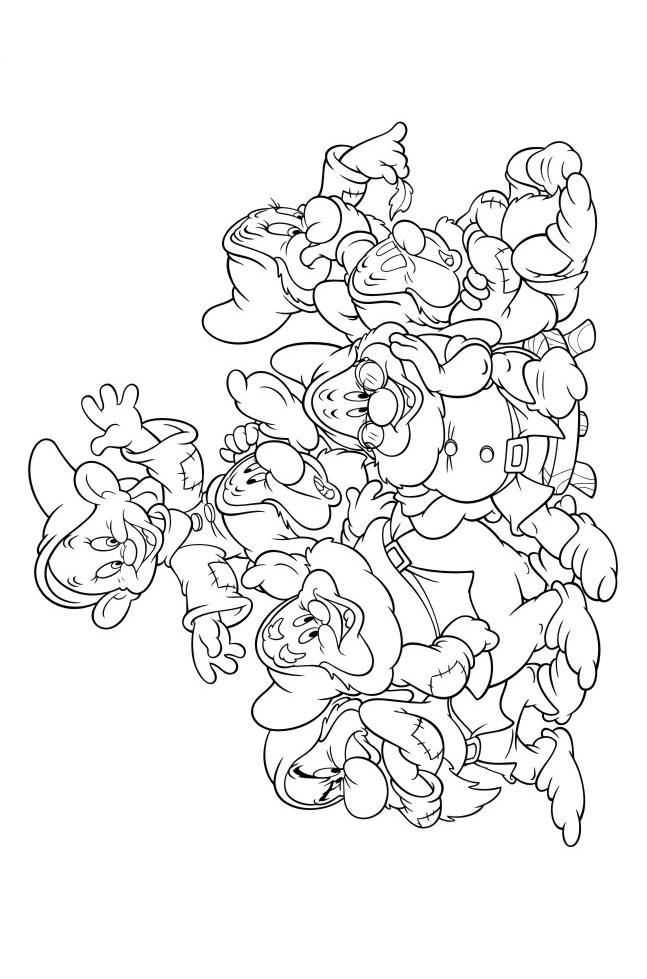 Fisă de colorat cu Alba ca zapada de colorat p56