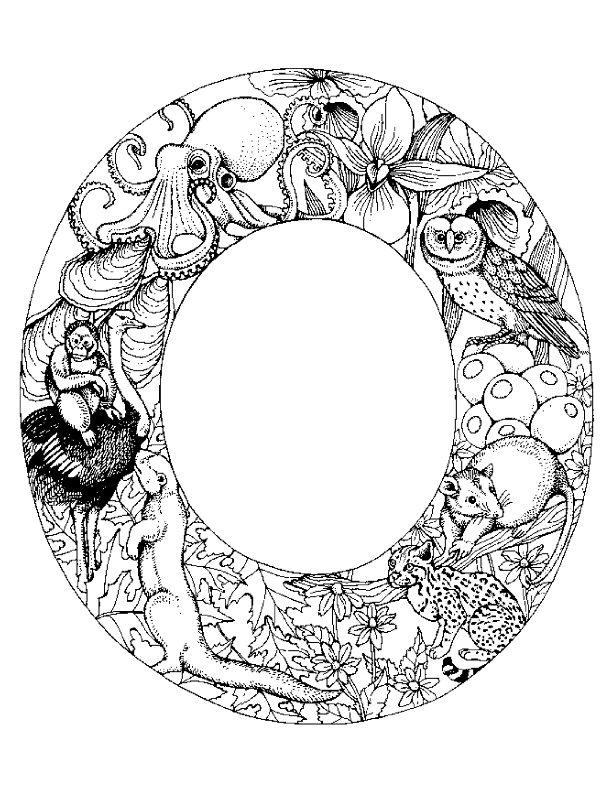 Fisă de colorat cu Alfabetul cu animale de colorat p15