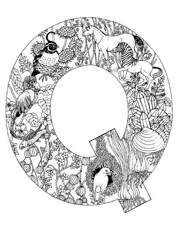 Fisă de colorat cu Alfabetul cu animale de colorat p17