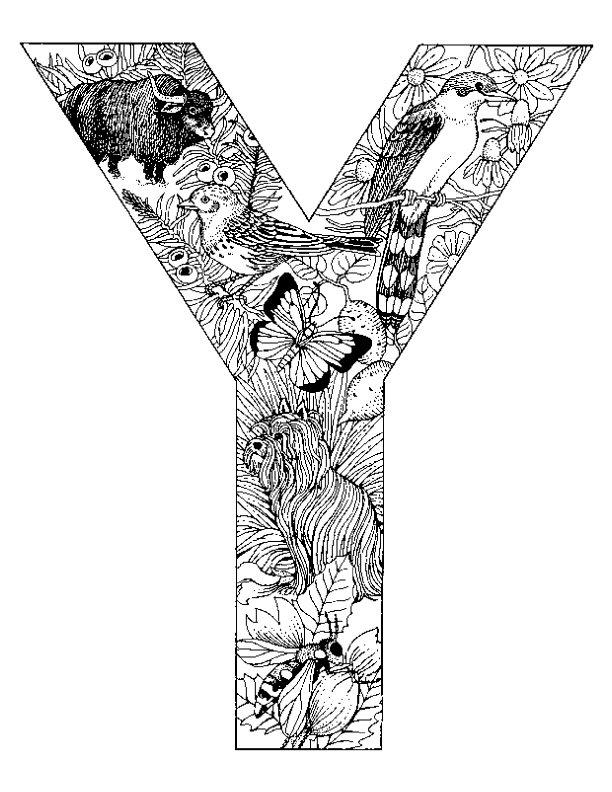 Fisă de colorat cu Alfabetul cu animale de colorat p25