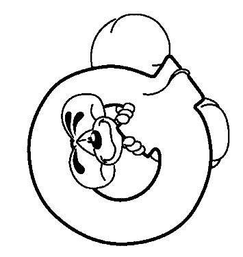 Fisă de colorat cu Alfabetul cu diddle de colorat p17