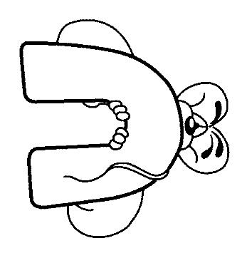 Fisă de colorat cu Alfabetul cu diddle de colorat p21