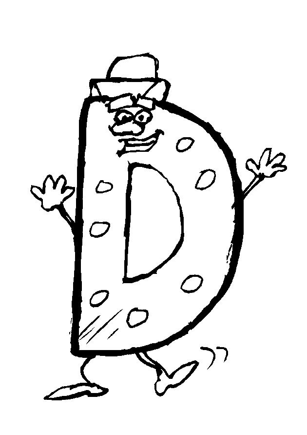 Fisă de colorat cu Alfabetul haios de colorat p04