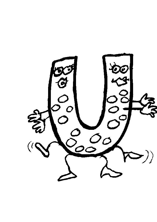 Fisă de colorat cu Alfabetul haios de colorat p21