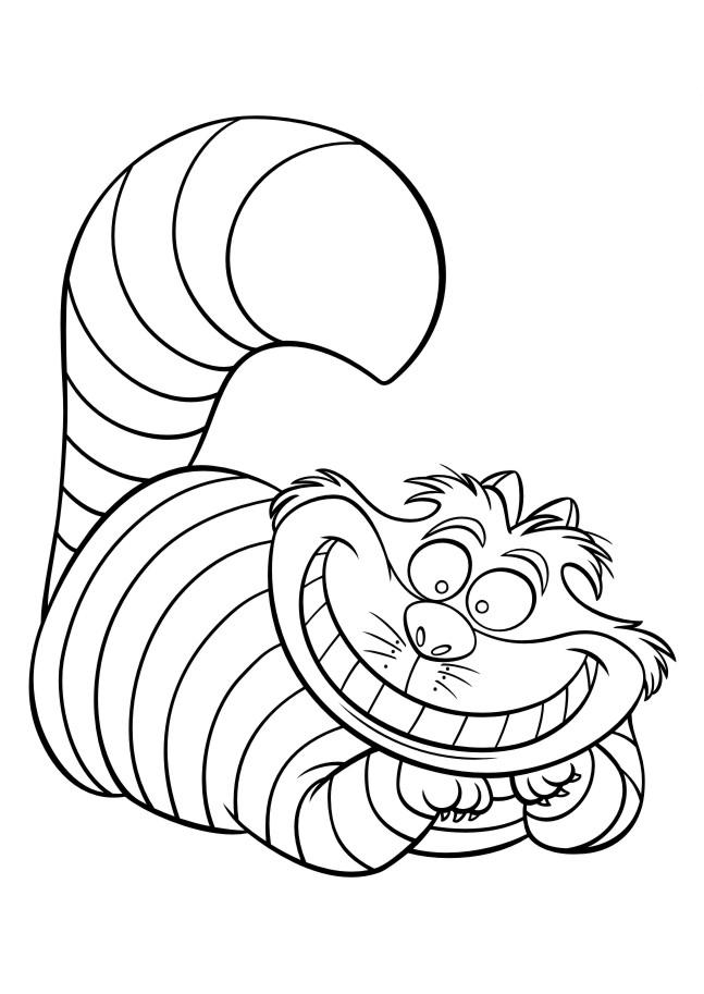 Fisă de colorat cu Alice in tara minunilor de colorat p40