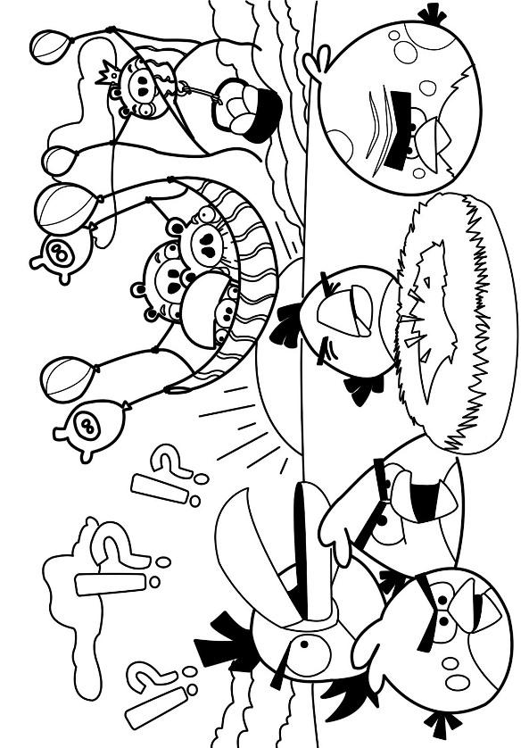 Fisă de colorat cu Angry birds de colorat p03